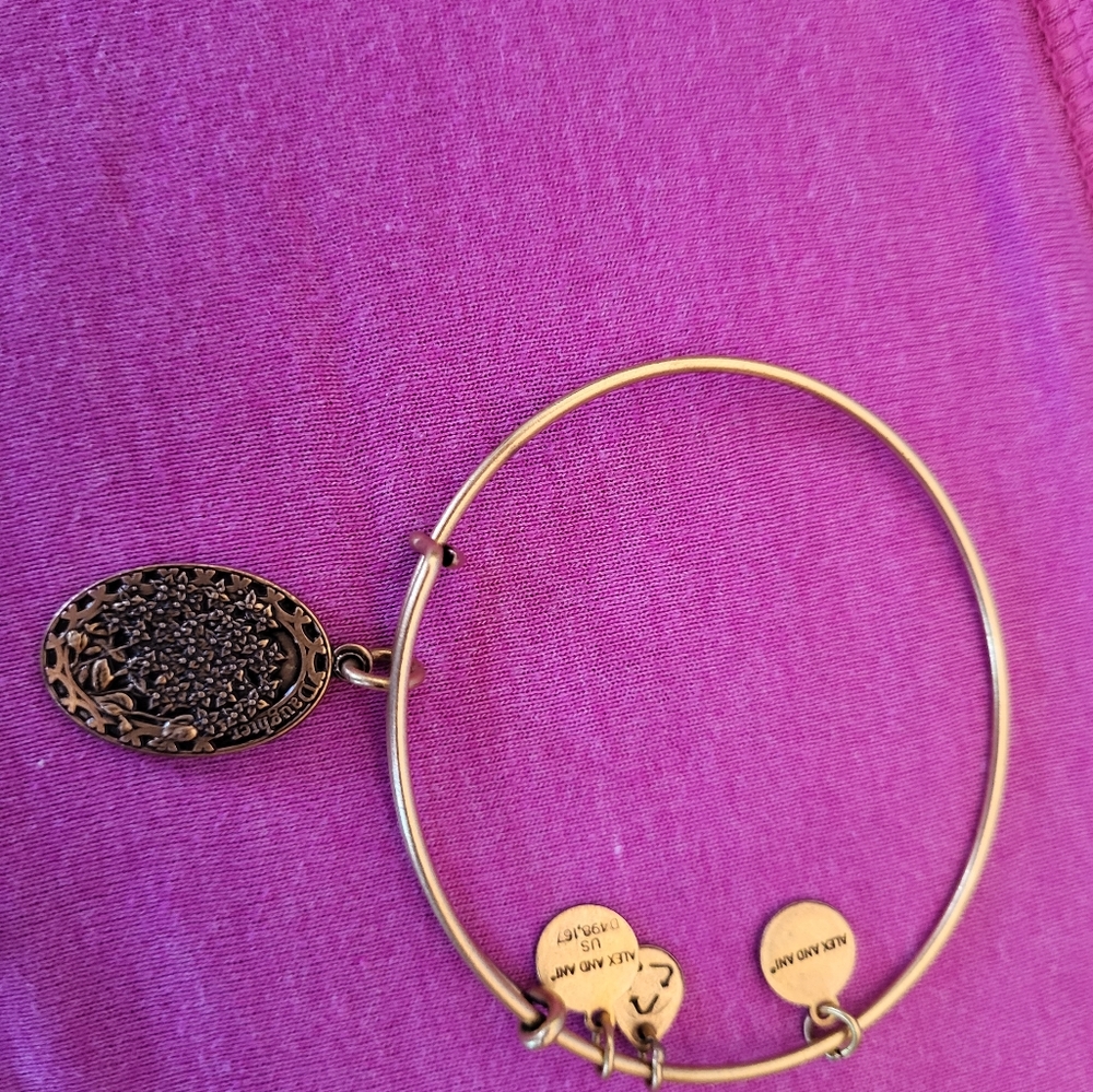 Alex and Ani gold "daughter" bangle bracelet